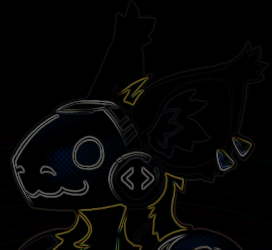 The outline of a protogen